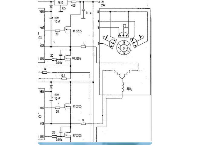 電動車無刷電機原理圖_電動車無刷電機控制器驅動電路圖