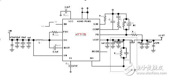 關于HT7178 DC-DC 同步升壓轉換器的相關介紹