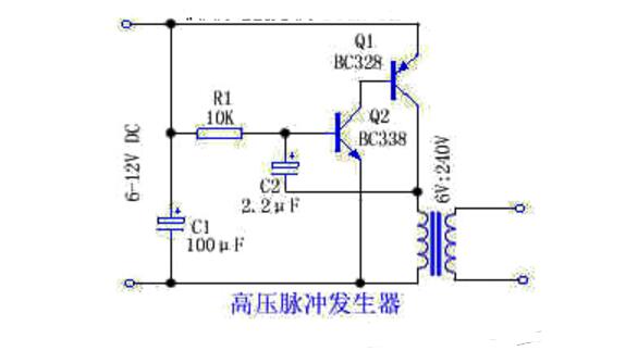 高壓脈沖發生器電路圖大全（六款等效電路/電子滅蟲燈/脈沖發生器產生）