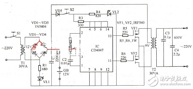 cd4047中文資料匯總（cd4047引腳圖及功能_工作原理及應用電路）