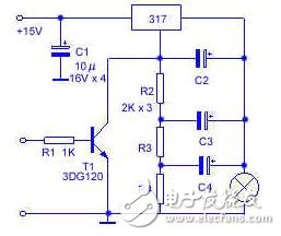 基于LM317的頻率可調的閃光燈電路圖