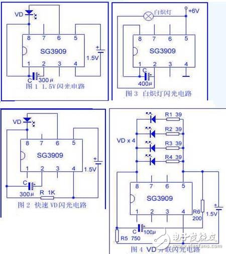 基于LM317的頻率可調的閃光燈電路圖