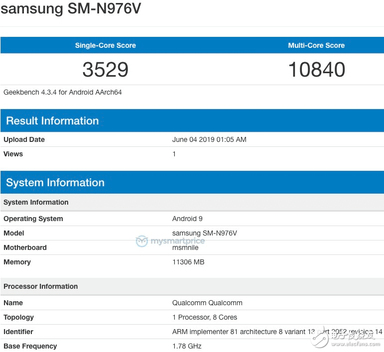 三星Galaxy Note10曝光搭載驍龍855平臺運行Android 9系統內存高達12GB