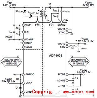 [原創(chuàng)] ADI ADP1032雙路隔離微功耗電源管理解決方案